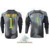 Officiële Voetbalshirt Doelman Brazilië Alisson Becker 1 Thuis WK 2022 Lange Mouw - Heren